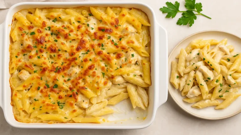 Chicken Alfredo Pasta Bake