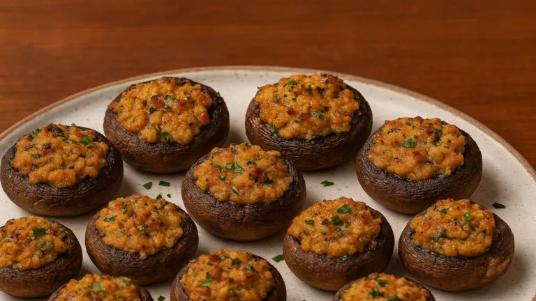 AIR FRYER STUFFED MUSHROOMS