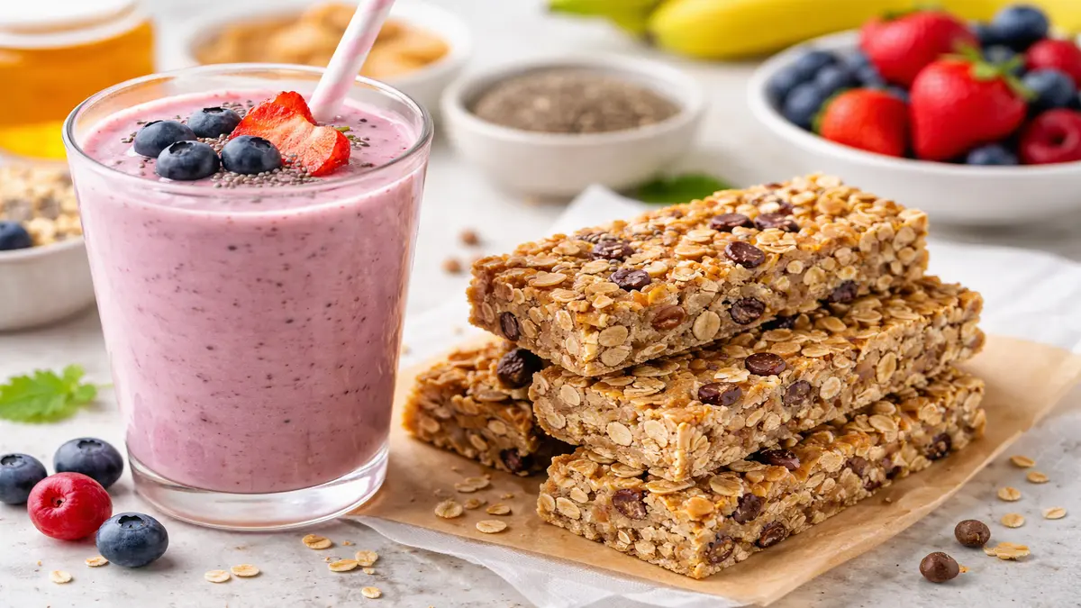 Smoothie and Granola Bar Combo