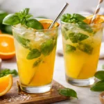 Easy Orange Basil Mocktail