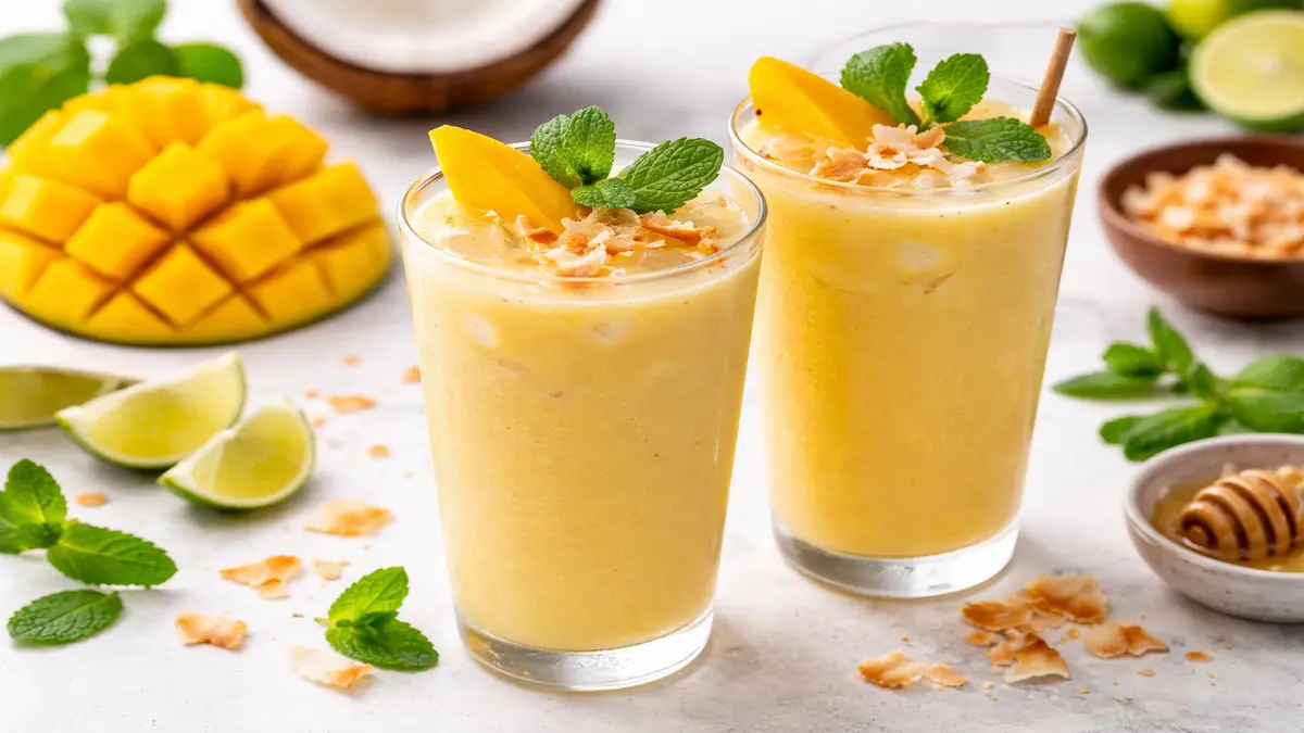 Easy Mango Coconut Mocktail Recipe