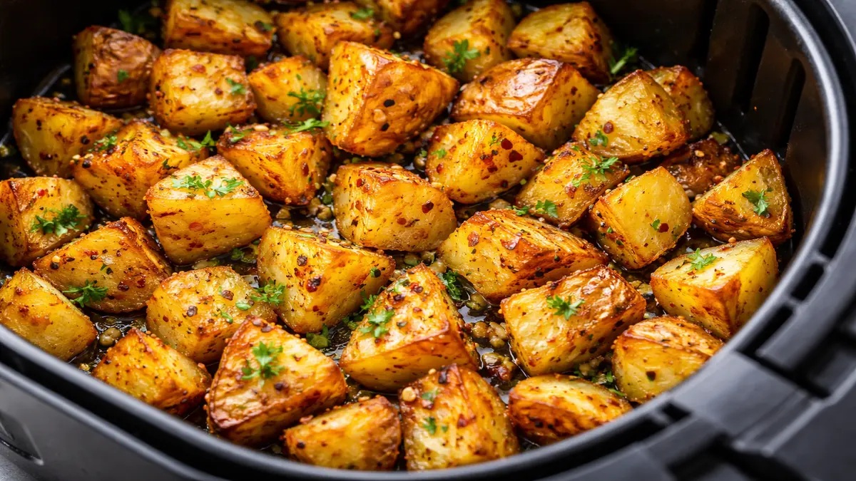 Crispy Garlic Potatoes in Air Fryer
